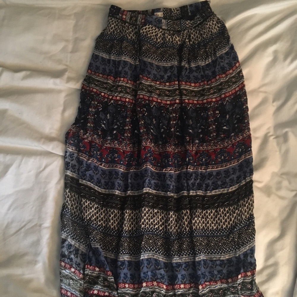 Bohemian Multi-Color Maxi Skirt